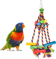 Giocattolo Da Masticare Uccelli Colorato, Giocattolo Gabbia per Pappagalli in Le