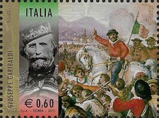 2011 italia repubblica 150° Unità I Protagonisti Giuseppe Garibaldi MNH