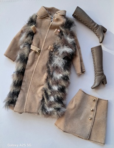 Barbie vintage outfit suede - suede, 'n