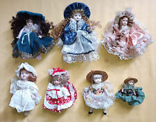 BAMBOLE VARIE VINTAGE IN GESSO COSTUME TESSUTO SEDIA ALTRO Prezzo per 1 bambola