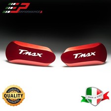 COPPIA TAPPI SPECCHI SPECCHIETTI ROSSI ERGAL DAL PIENO! YAMAHA TMAX 500 DAL 2008