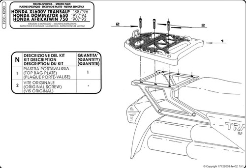 Givi kit piastra - givi,