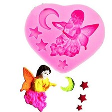 Stampo Silicone Angelo Violino Mezza Luna Stelle Sapone Resina Gesso L.21216