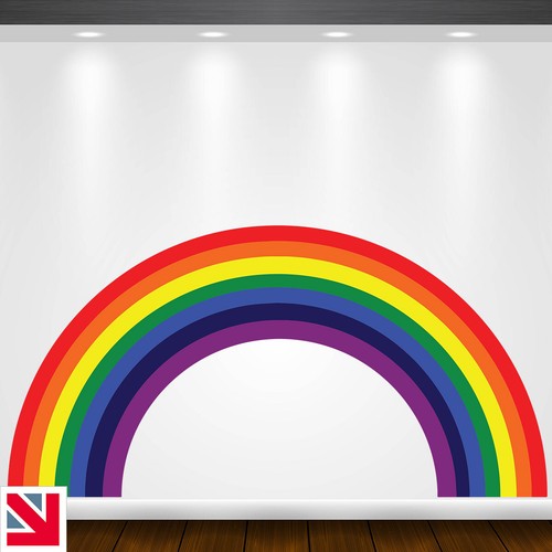 Rainbow wall sticker vinyl - rainbow,