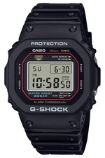 Orologio unisex CASIO G-SHOCK DW-5000R-1AJF nero mai usato con scatola