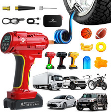 Gonfiatore Pneumatici Compressore Aria Portatile 21V 2X Più Veloce, 160PSI,Doppia Alimentazione Mo