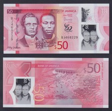 Banconota Jamaica 50 dollars 2022 P.-New Commemorativa Polymer FDS/UNC