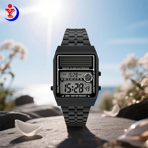 Jinrong solar digital watch - solar,