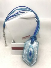 COLLANA MURRINA VENEZIANA FIRMATA VOLTOLINA PENDENTE E CORDONCINO CON SCATOLA