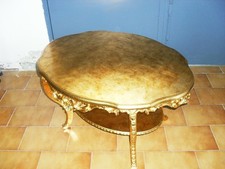 Tavolo tavolino ovale legno - tavolino,