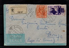 Libia, racc. aerea x Dongo, sul retro NATANTE Como-Colico! Storia Postale 1940