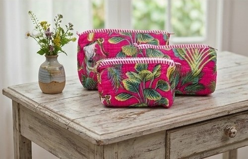 Set borsa cosmetica cotone