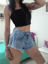 pantaloncini shorts abbigliamento donna jeans vita alta xs shein larghi farfalla