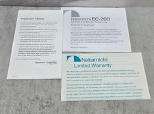 Nakamichi EC-200 Manuale
