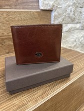 Portafoglio Wallet The Bridge in pelle marrone .Nuovo Mai Usato Con Etichette