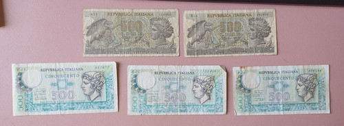 Lotto banconote 500 1000 - ,