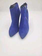 ALDO Oringoa stivali donna blu elettrico scamosciati stivaletti zip tacco misura 7,5