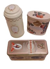Lotto 3 scatole latta vintage Caffarel, Miss Princess E Drambuie