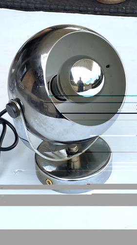Ancienne lampe chrome applique - ancienne,