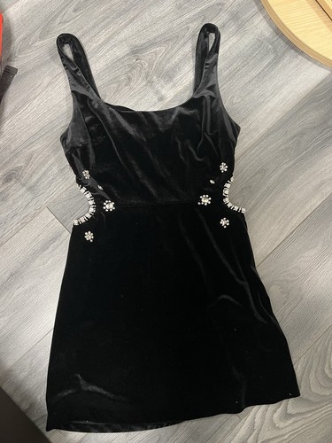 Zara taglia mini abito nero - m,