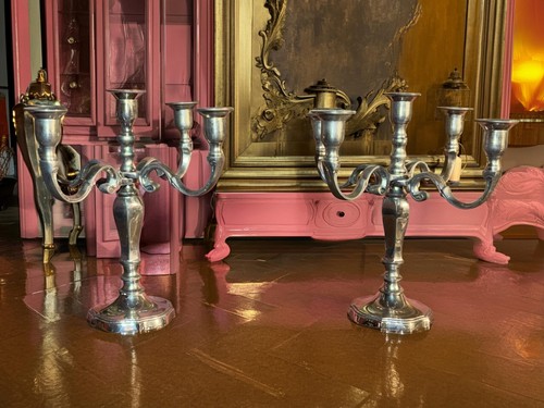 Coppia candelabri antichi - coppia, di