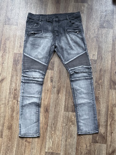 Jeans moto biker - balmain, paris
