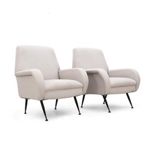 COPPIA POLTRONE Anni 50 Gigi Radice By Minotti VINTAGE INTERIOR CHAIR