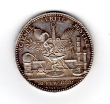 Medaglia SOCIETÀ DI MEDICINA LEGALE FRANCESE 1868 MEDICO ARGENTO ARGENTO