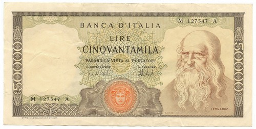 50000 lire banca italia - lire,