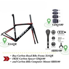 Telaio bici da strada in fibra di carbonio supporto bici computer 700C 44/49/52/54/56/58 cm 