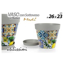 VASO CON SOTTOVASO GIARDINO IN