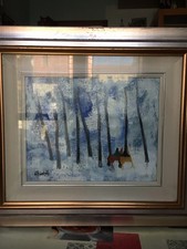 Autentico olio su tela  “Inverno” Dell’autore Gian Rodolfo D'Accardi.