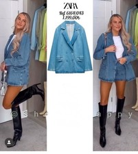 Blazer doppiopetto Zara blu