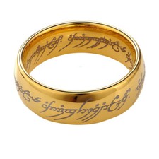 Anello HOBBIT Acciaio collezione SIGNORE degli ANELLI collection rings oro