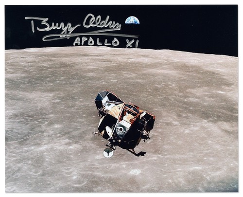 Foto firmata buzz aldrin - buzz, 10"