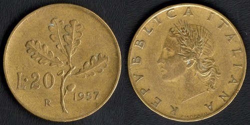 Italia lire 1957 - italia, lire,