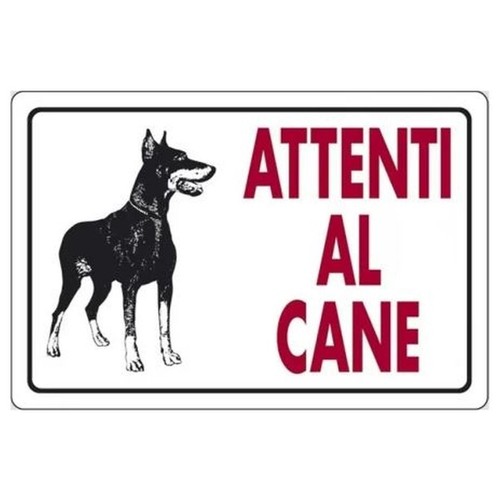 Cartello pvc attenti - cartello,