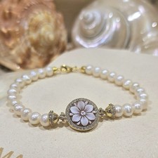 Bracciale cammeo fiore di loto