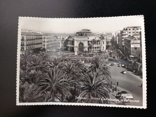 Cartolina palermo 1962 piazza - cartolina,