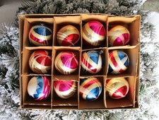 Set 12 palline di vetro ceche