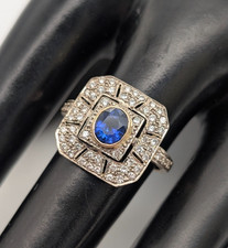 Anello Donna Zaffiro Brillante