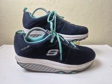Scarpe da ginnastica Skechers Shape Ups 2.0 blu navy verde acqua taglia 8 memory foam palestra fitness