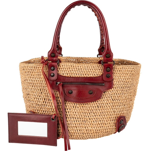 Borsa mano balenciaga raffia - a,