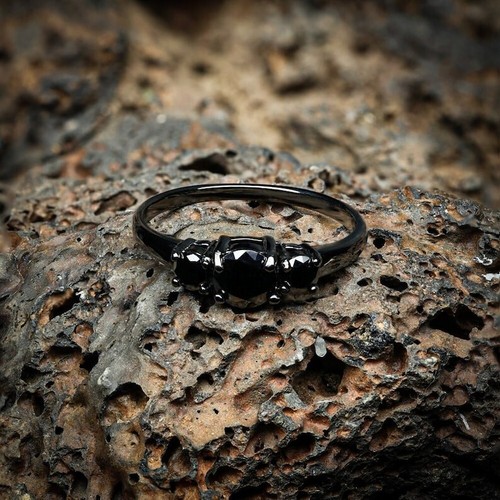 Anello onice nera - nera, di