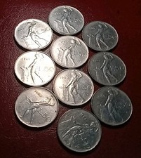 REPUBBLICA ITALIANA 10 PZ DA' 50 LIRE VULCANO 1960,NC,ACMONITAL,CONS.DA MB A QBB