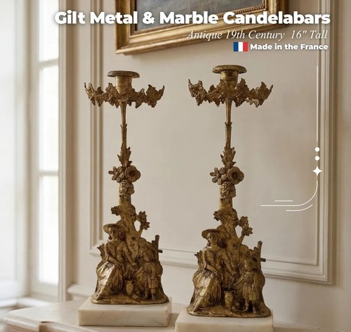 Coppia antichi candelabri - di,