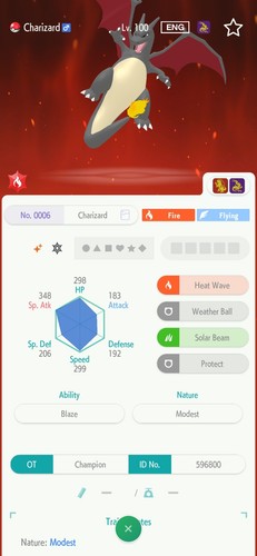 Charizard 6iv shiny pronto - charizard, y