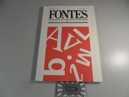 Fontes artis musicae volume - fontes, musicae.
