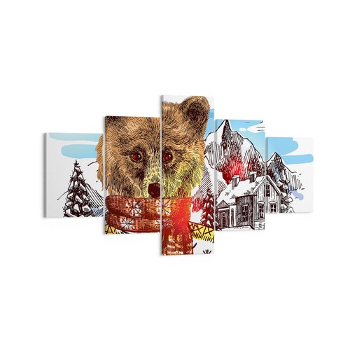 Quadro tela 125x70cm orso - tela,