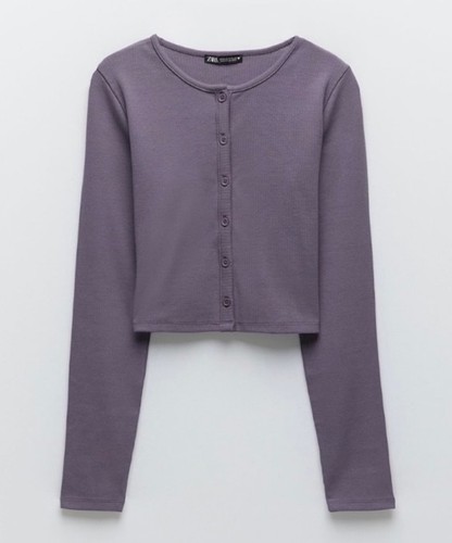 Cardigan maglia viola a - in,